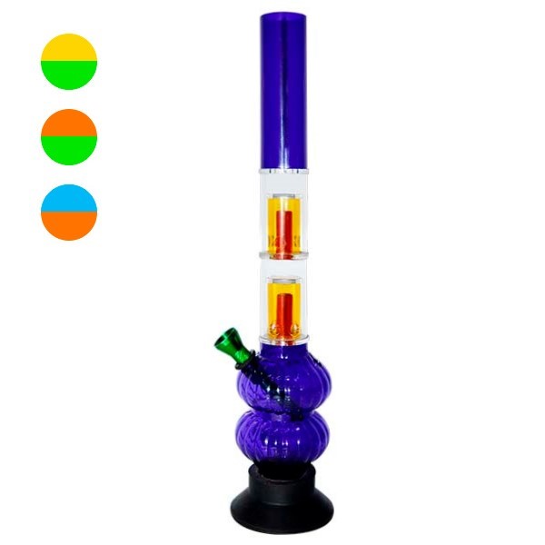 Bong Plastico Percolator Doble 30 cm.